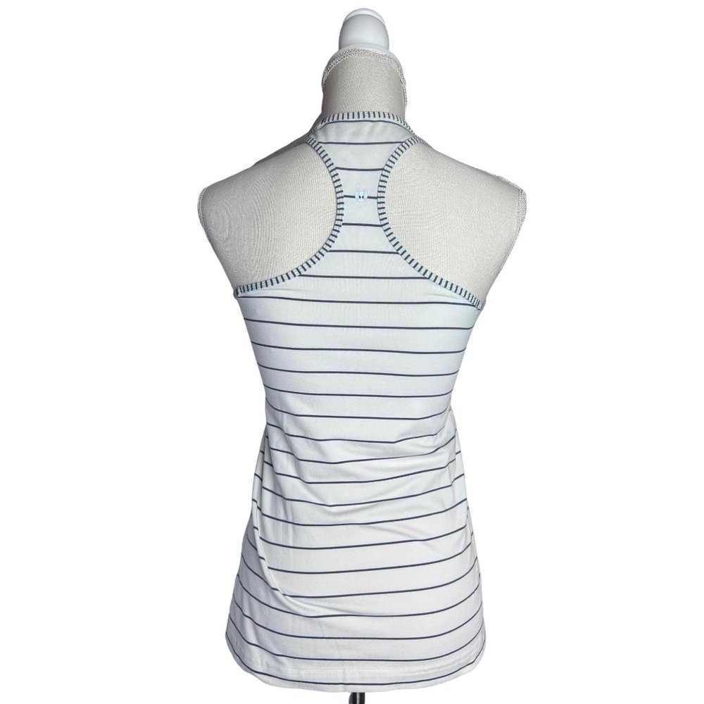 Lululemon Athletica Tank Top Racerback off white with stripes 6